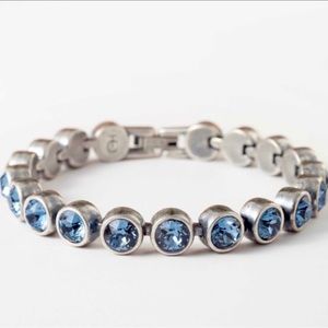 Touchstone Crystal Vintage Denim Blue Ice Bracelet